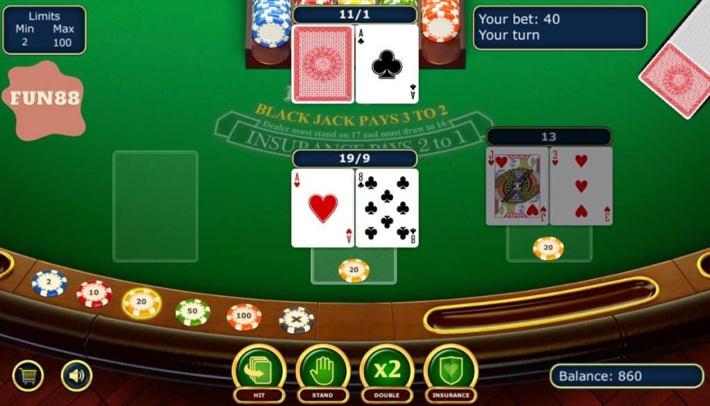Kèo cược Blackjack