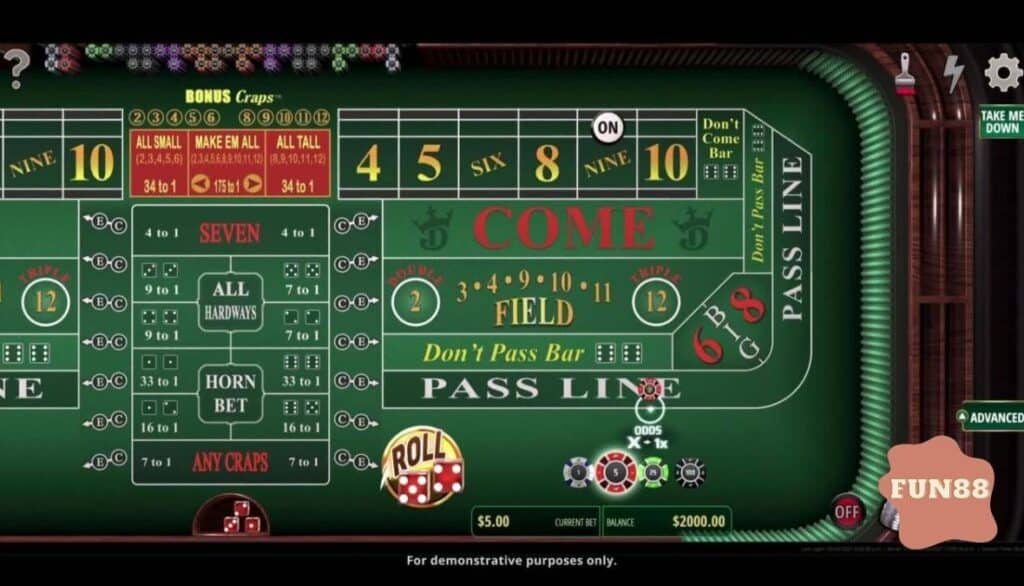 Cá cược Craps Fun88