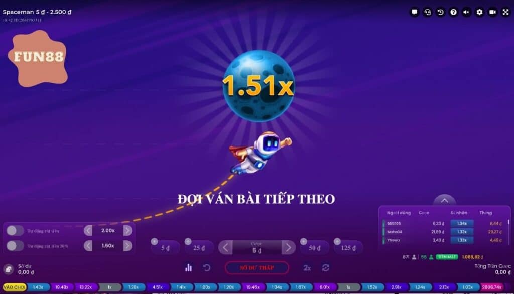 Cá cược Phi hành gia Fun88