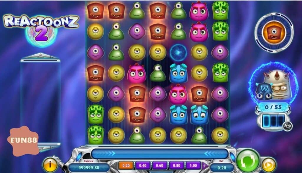 Chơi cá cược Reactoonz