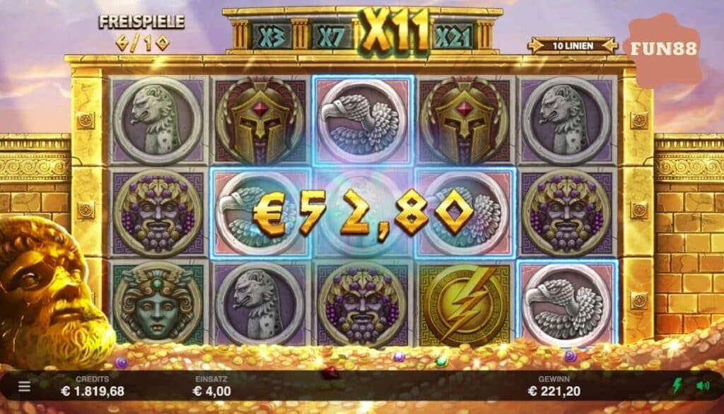 Cách đặt cược Thần Zeus Fun88