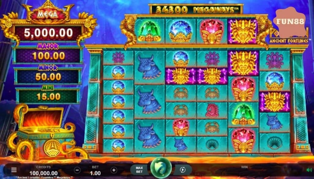 Chơi Kho báu cổ đại Poseidon Megaways như thế nào?