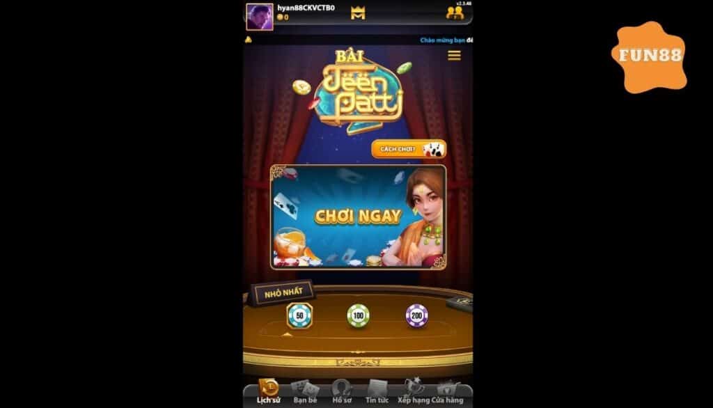 Chơi Bài Teen Patti Fun88