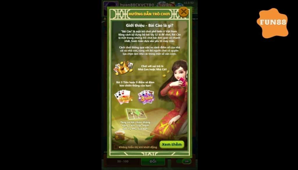 Luật chơi Bài Cào
