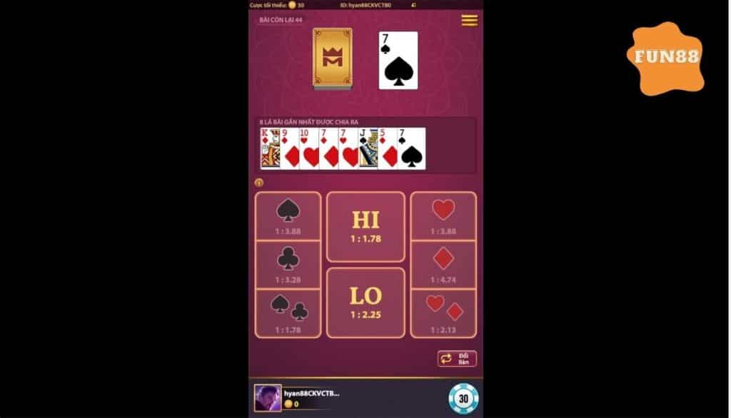 Chơi Bài Hi Lo Fun88