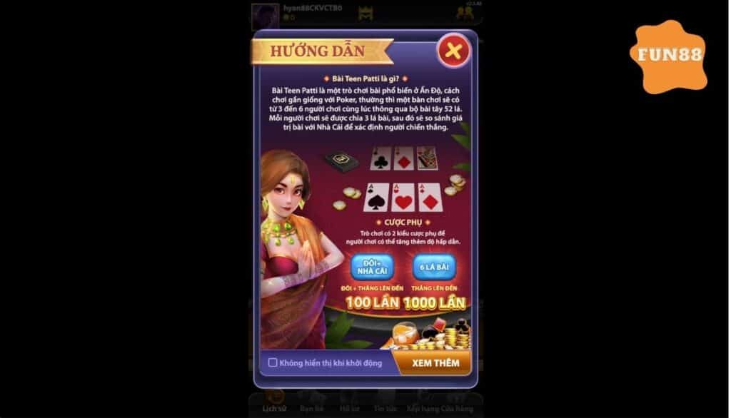 Luật cá cược Bài Teen Patti