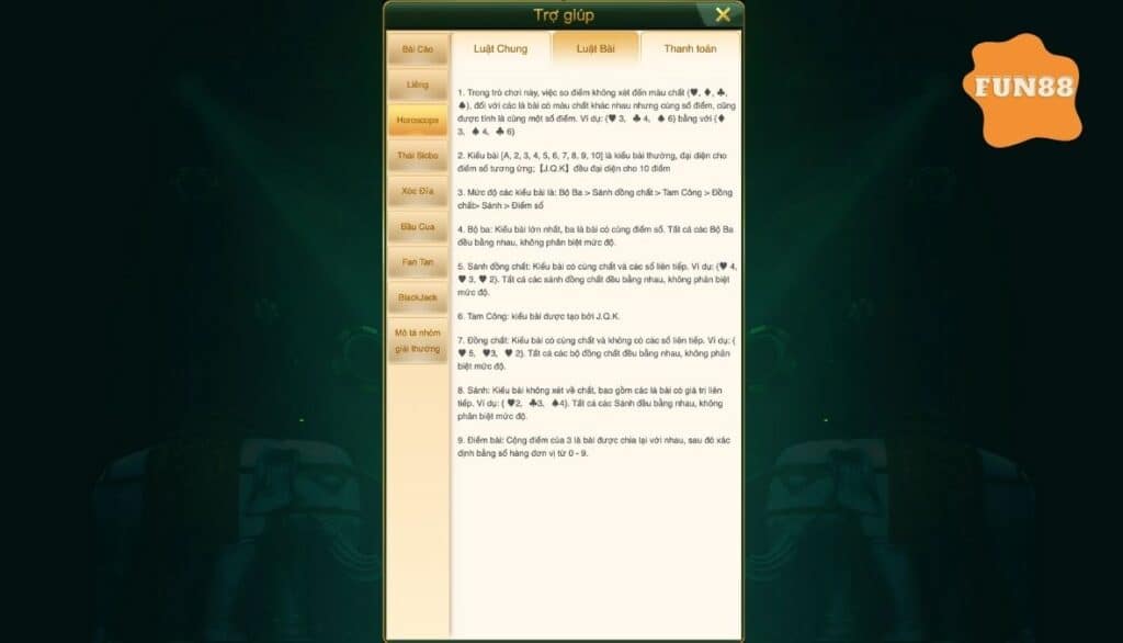 Cá cược Horoscope Fun88