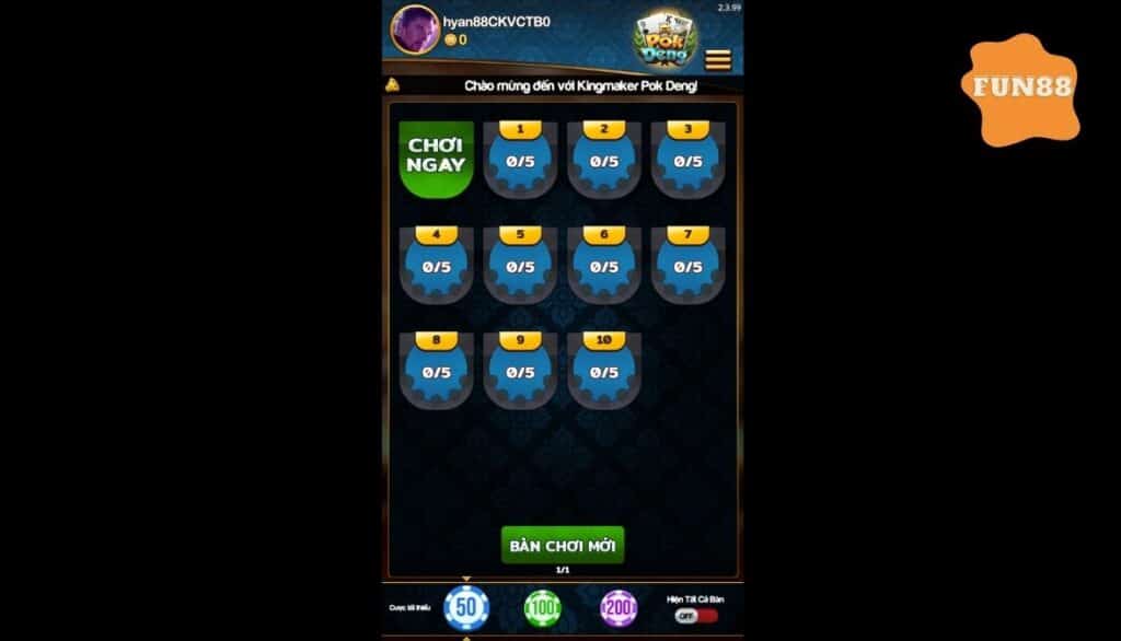 Cá cược Pok Deng Fun88